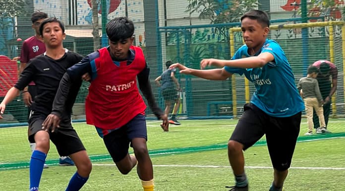 Football training session for kids at the best football academy in Ghatkopar East